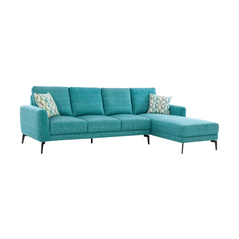 Velvet Vista L-Shaped Sofa