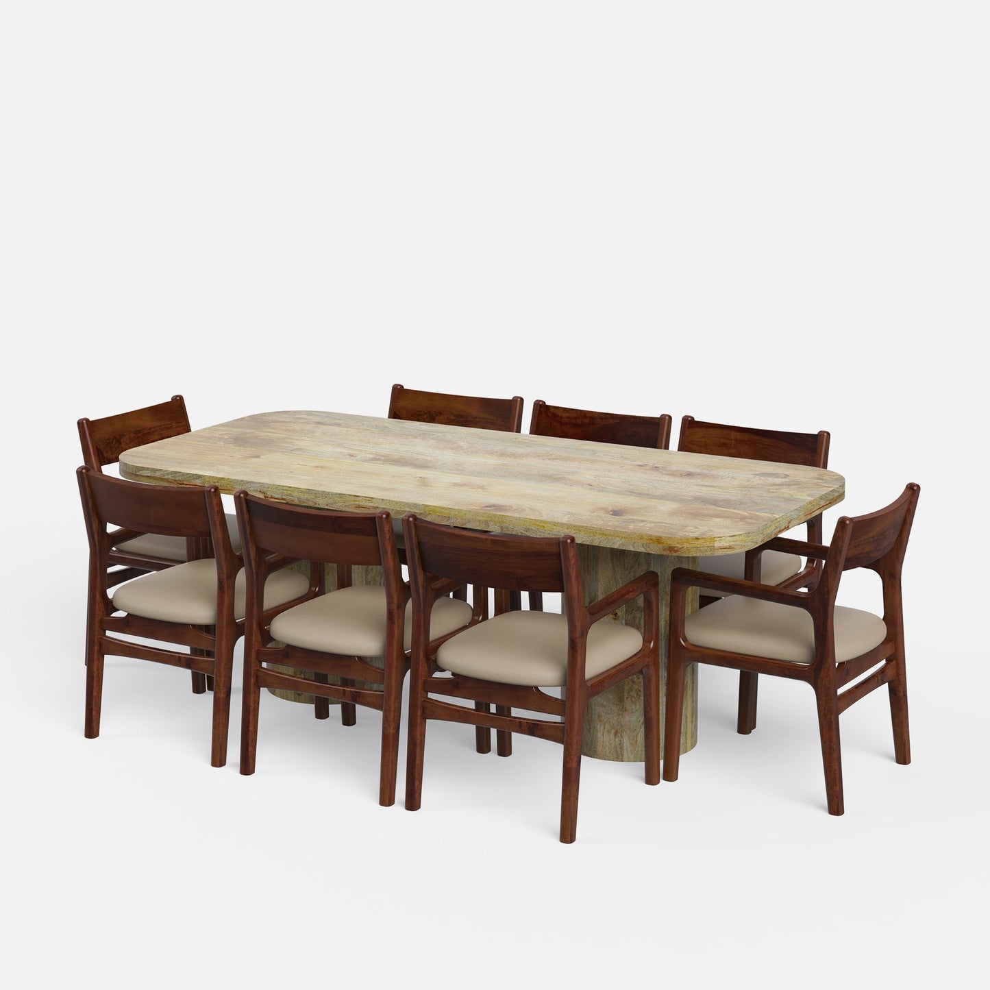 Alba-Kiyomi Dining Table Set - 6 & 8 Seater/ All sizes