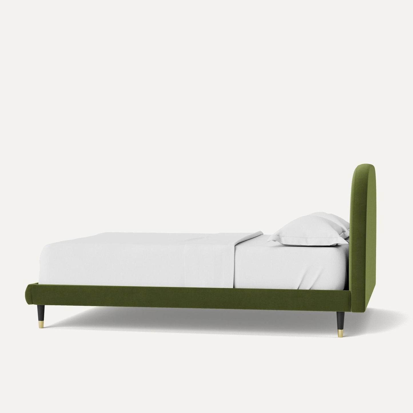 Noa King Upholstered Bed Without Storage In Suede