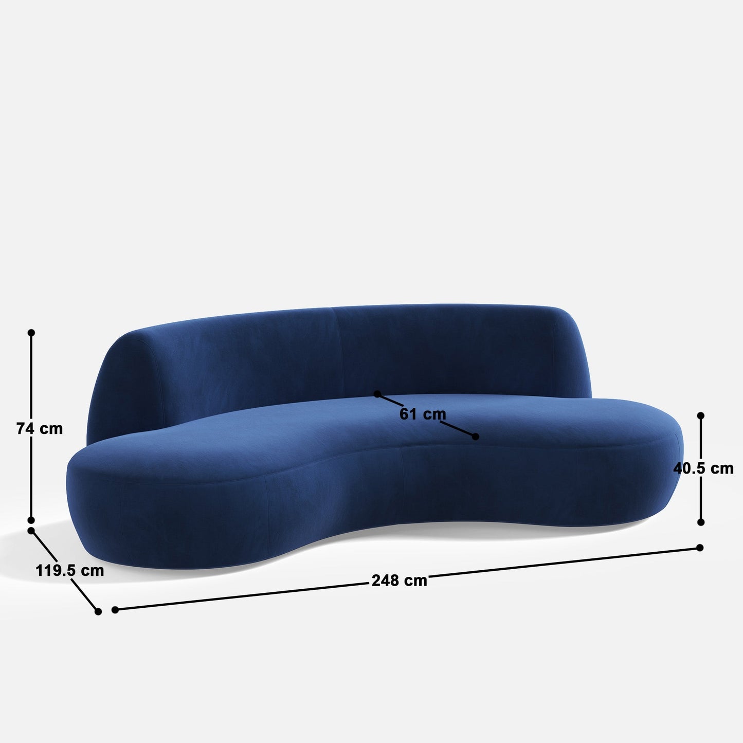 Celeste XL 2 Seater Sofa - 98"