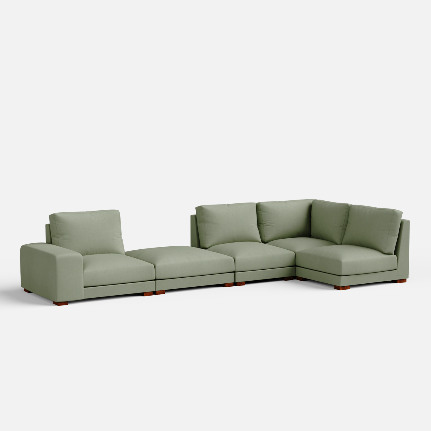 Derek modular right arm 4 seater sofa with ottoman - 133.5" | 62" Left chaise