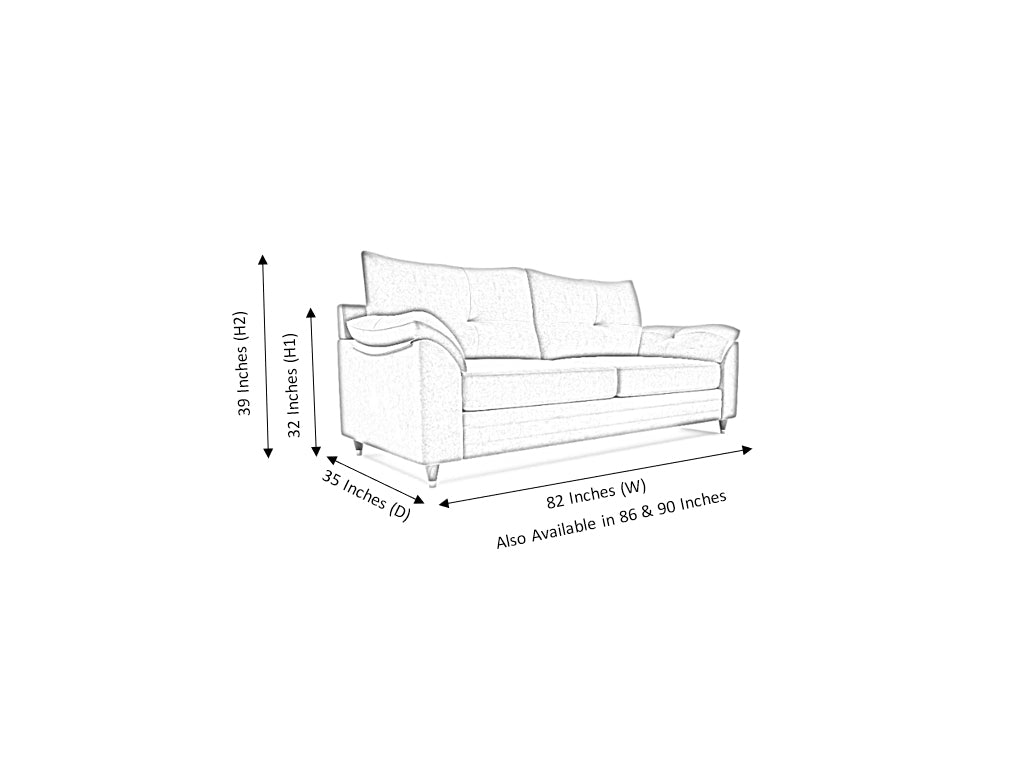 Brooklyn 3 Seater Leather Sofa