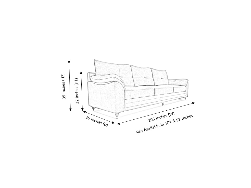 Brooklyn 4 Seater Leather Sofa