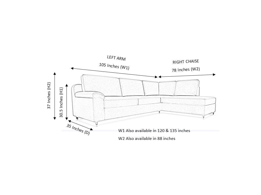 California Corner Fabric LHF With Chaise