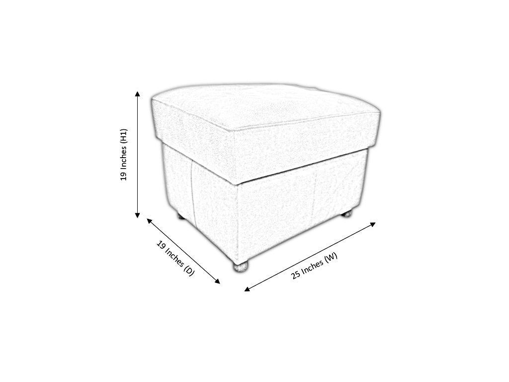 Storage Footstool Fabric Ottoman