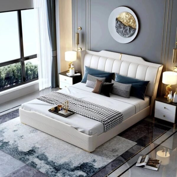 Ultimate Luxury Upholstered Bed Without Storage In Leatherette