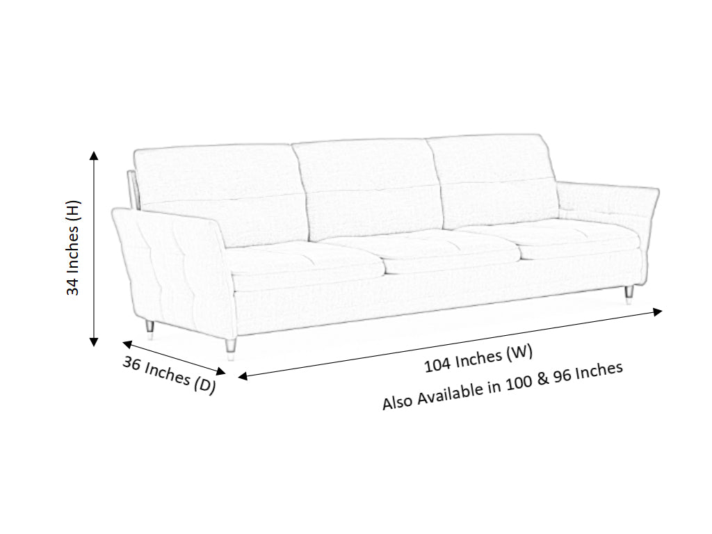 Modena 4 Seater Fabric Sofa