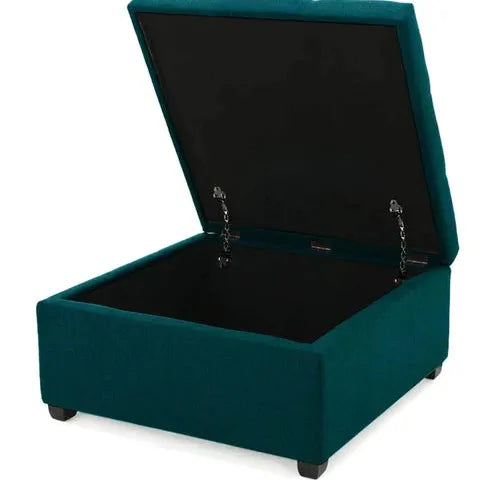 Majestic Mingle Ottoman With Storage In Suede