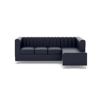 Verna Corner Artificial Leather LHF With Chaise