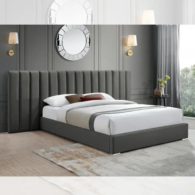 Vogue Luxury Pro Upholstered Bed Without Storage In Suede