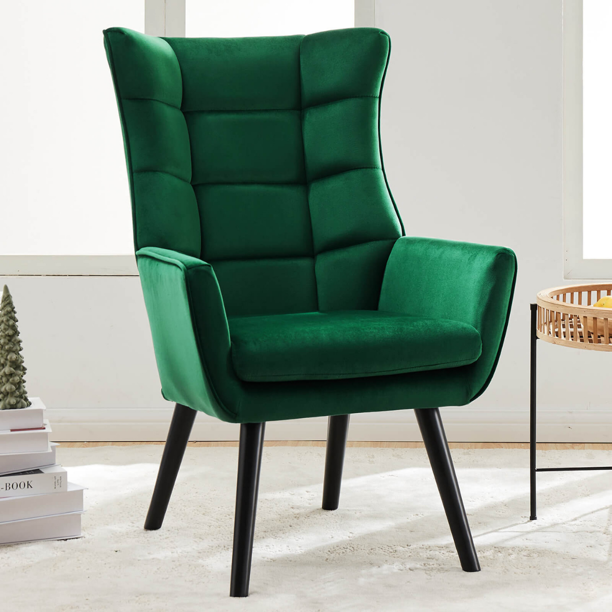 Zoby Wing Chair Premium Suede