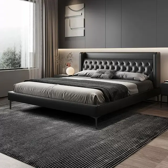 Vogue Upholstered Bed Without Storage In Suede