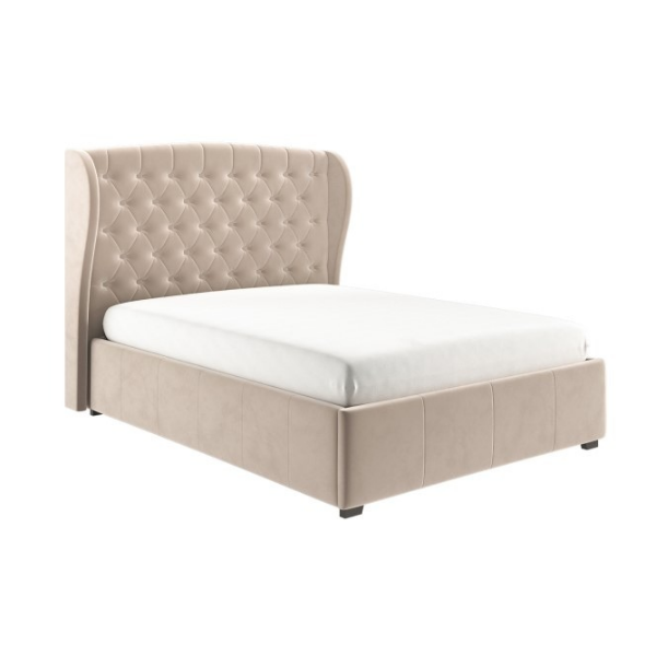 Kobe Upholstered Bed Without Storage In Suede