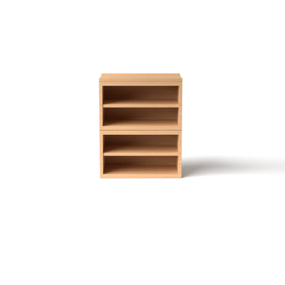 Stava Modular Shelving System | Solid Walnut/Teak/Oak Wood (4x1) | 3 Feet Length