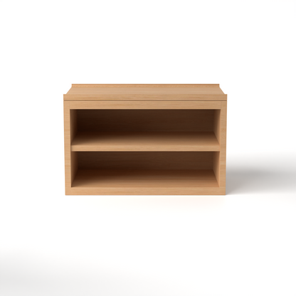 Stava Bedside Table | Solid Walnut/Teak/Oak Wood (Open) | 3 Feet Length