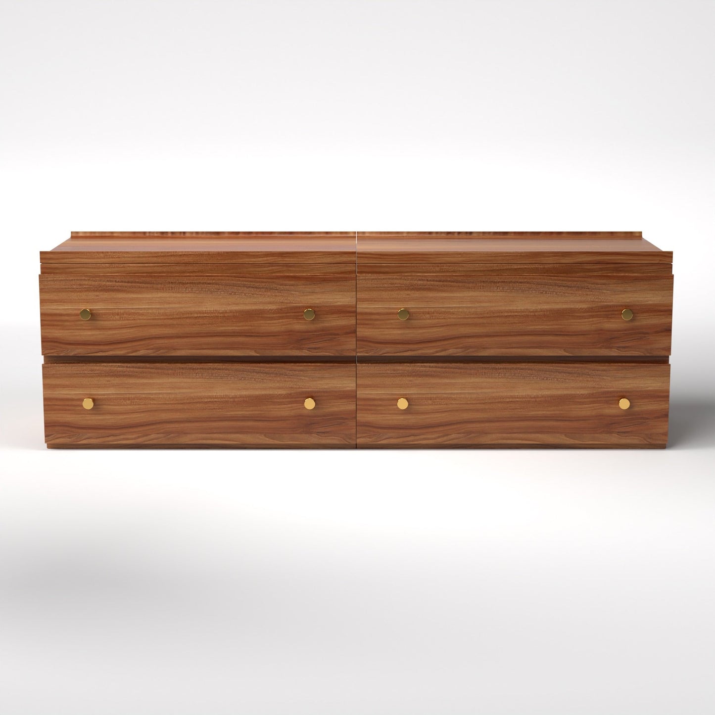 Stava Modular Drawer System | Solid Walnut/Teak/Oak Wood (2x2) | 5.5 Feet Length