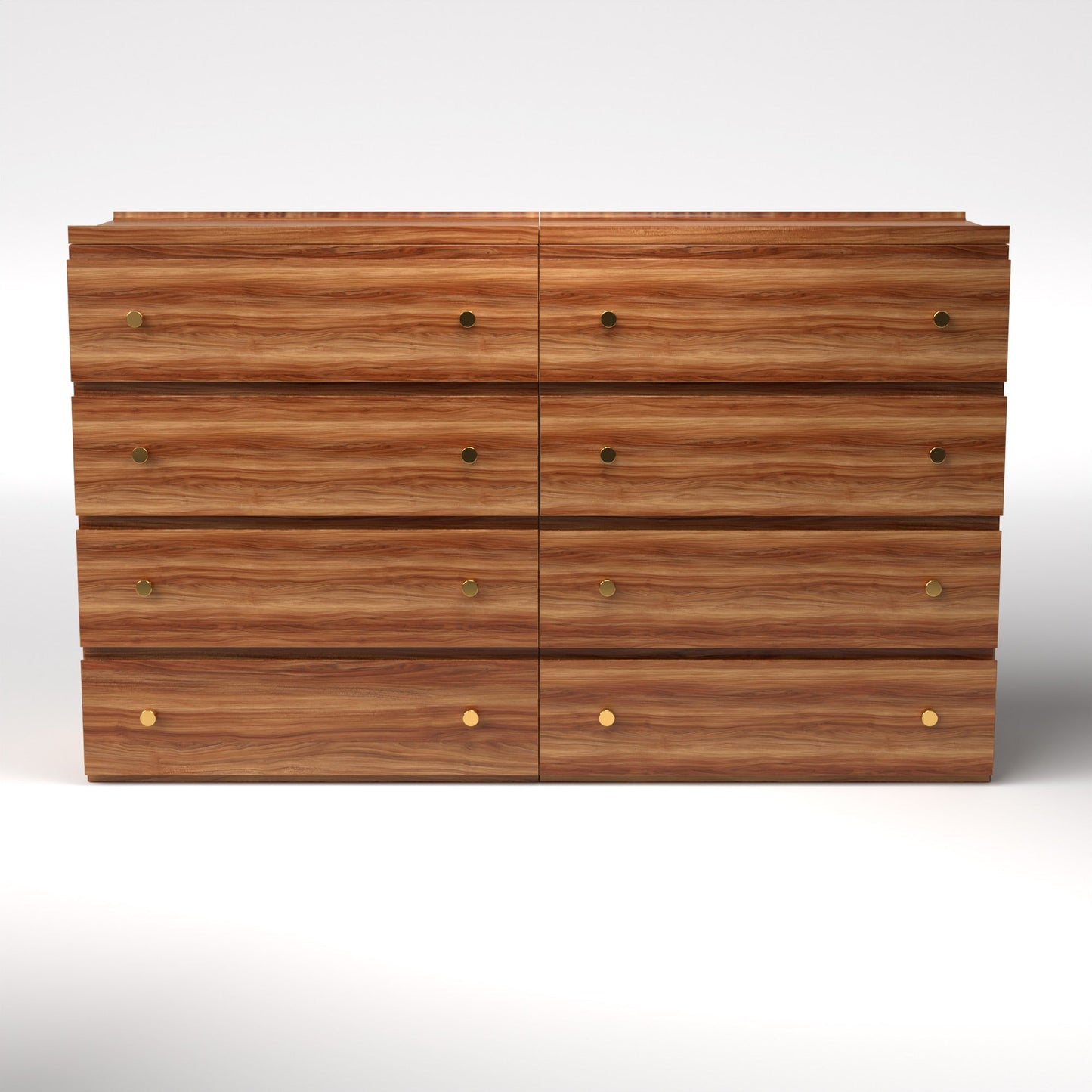 Stava Modular Drawer System | Solid Walnut/Teak/Oak Wood (4x2) | 5.5 Feet Length