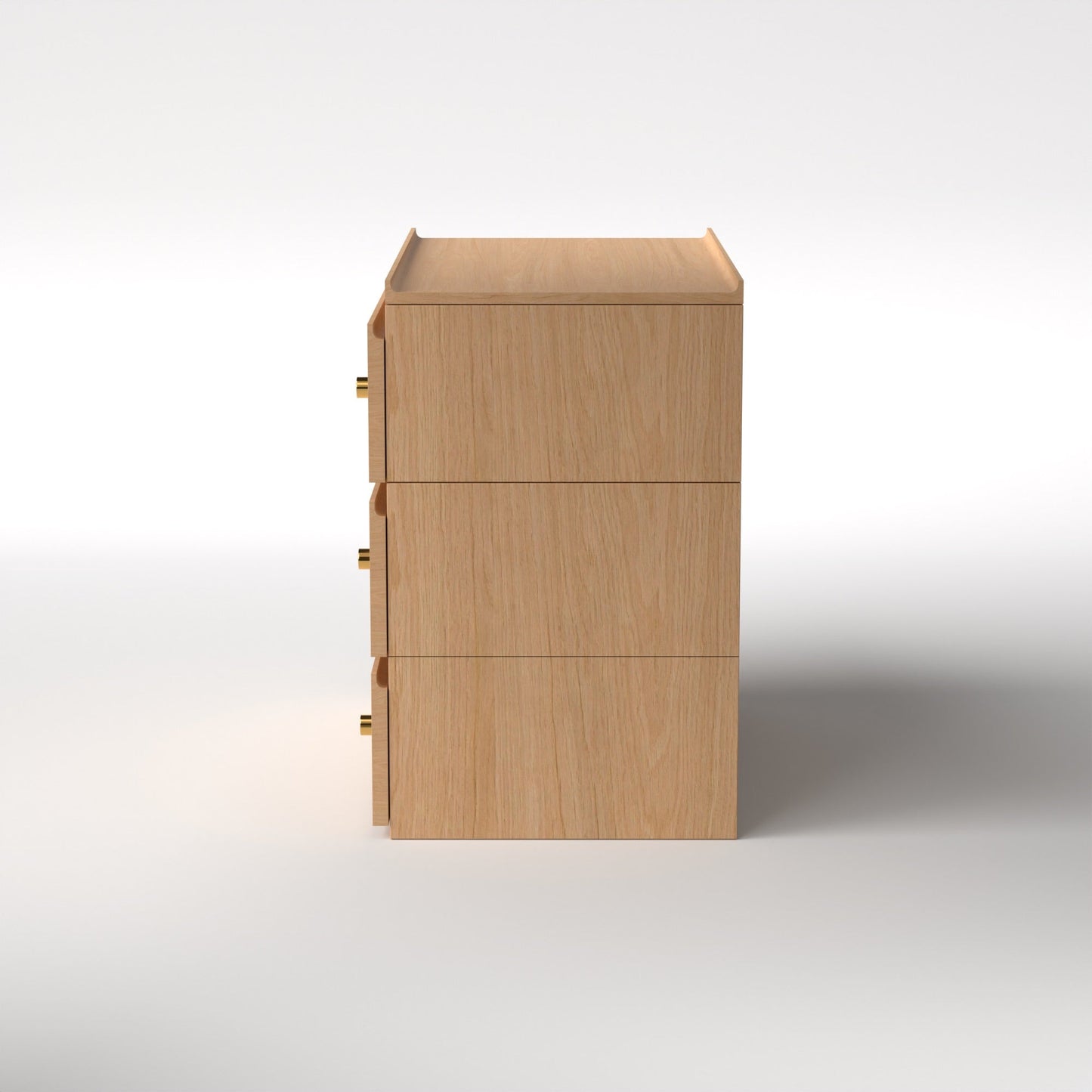 Stava Modular Drawer System | Solid Walnut/Teak/Oak Wood (3x1) | 3 Feet Length