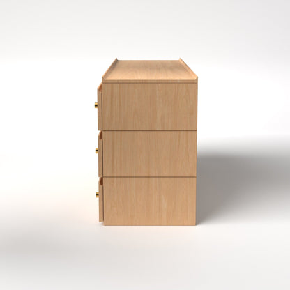 Stava Modular Drawer System | Solid Walnut/Teak/Oak Wood (3x2) | 5.5 Feet Length