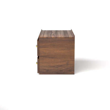 Stava Bedside Table | Solid Walnut/Teak/Oak Wood | 3 Feet Length