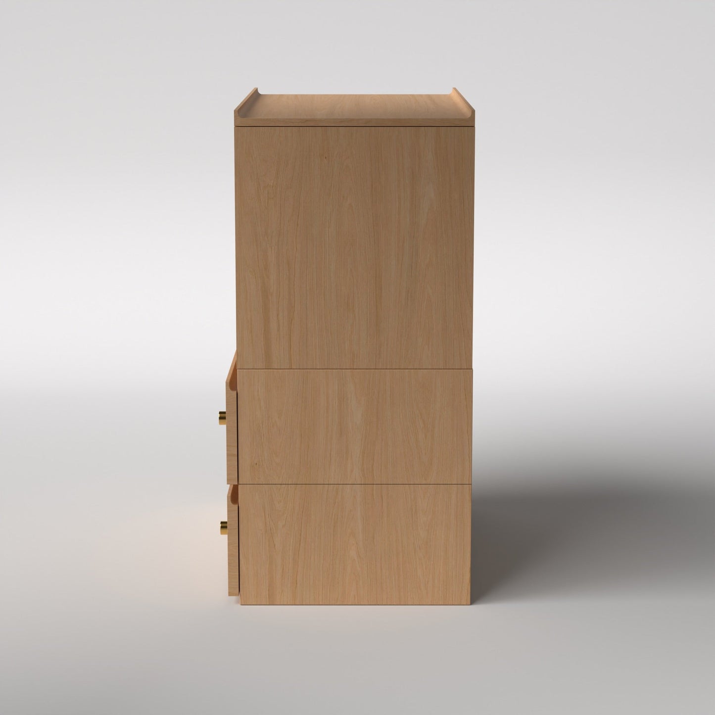 Stava Modular Credenza System | Solid Walnut/Teak/Oak Wood (4x1) | 3 Feet Length