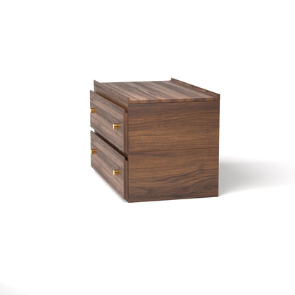 Stava Bedside Table | Solid Walnut/Teak/Oak Wood | 3 Feet Length