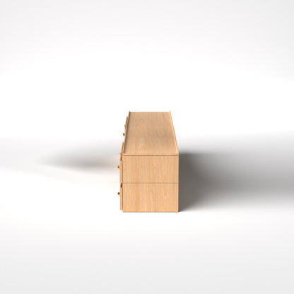 Stava Modular Credenza System | Solid Walnut/Teak/Oak Wood (2x3) | 8 Feet Length