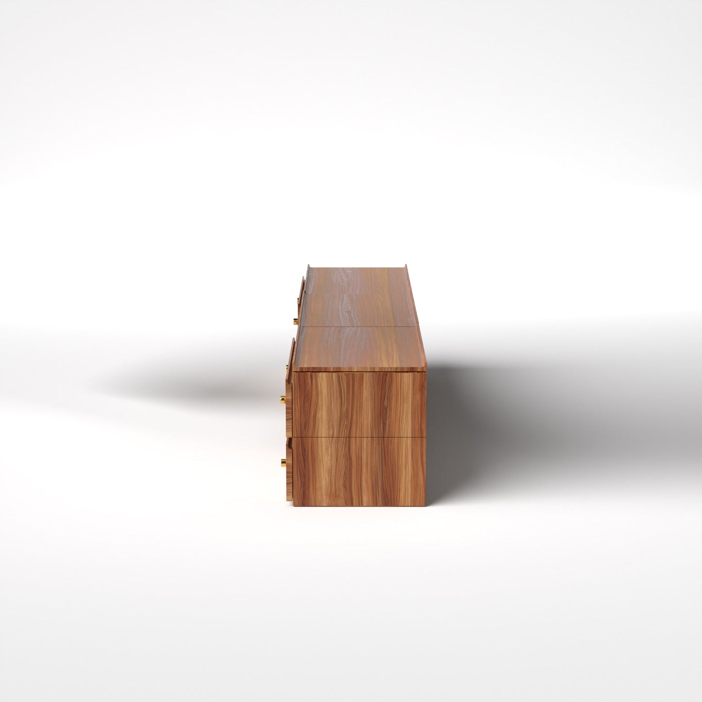 Stava Modular Credenza System | Solid Walnut/Teak/Oak Wood (2x3) | 8 Feet Length