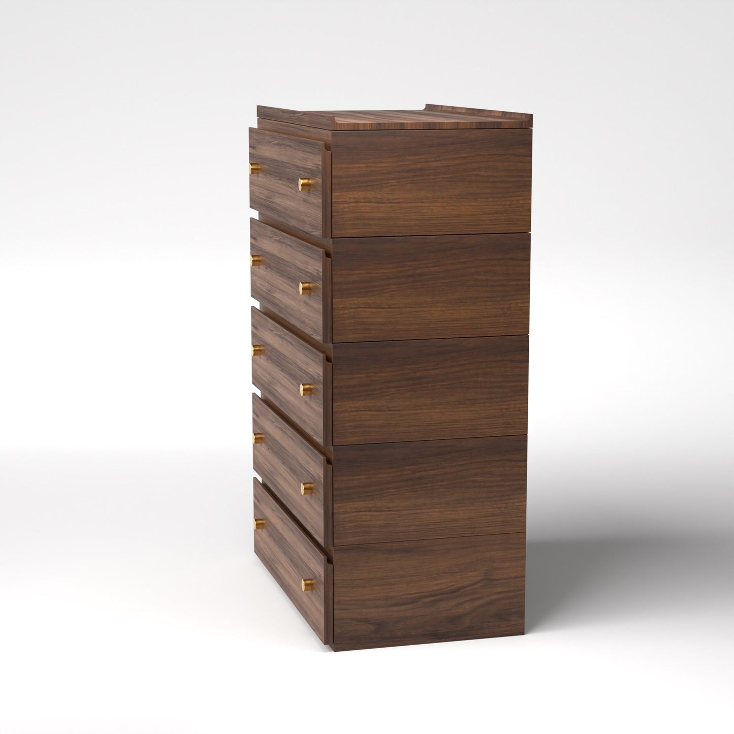 Stava Modular Drawer System | Solid Walnut/Teak/Oak Wood (5x1) | 3 Feet Length