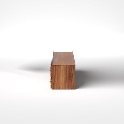 Stava Modular Credenza System | Solid Walnut/Teak/Oak Wood (2x2) | 5.5 Feet Length