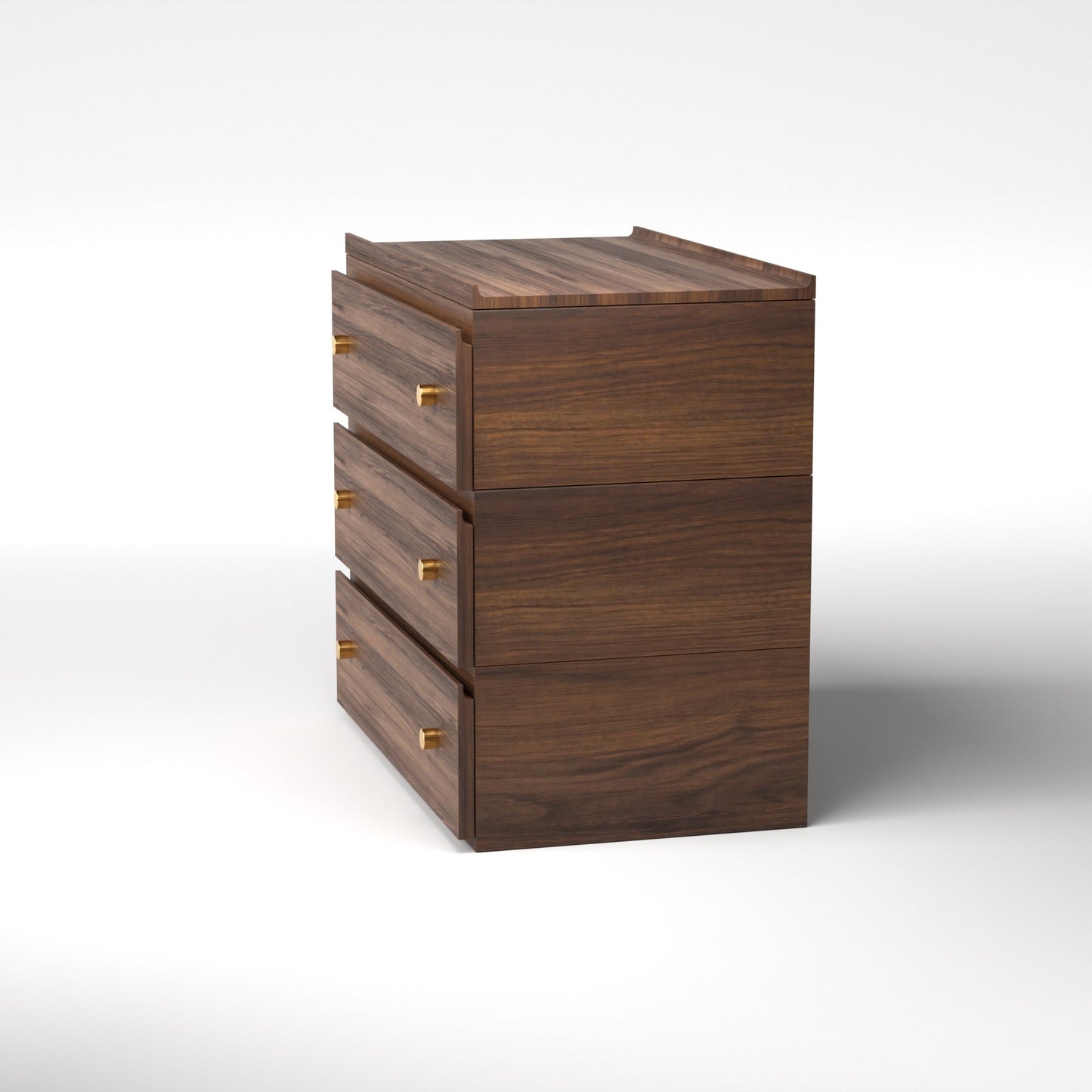 Stava Modular Drawer System | Solid Walnut/Teak/Oak Wood (3x1) | 3 Feet Length