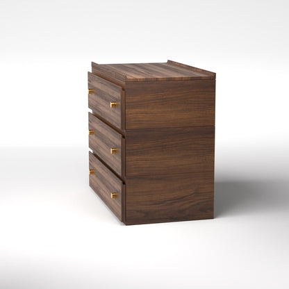 Stava Modular Drawer System | Solid Walnut/Teak/Oak Wood (3x1) | 3 Feet Length