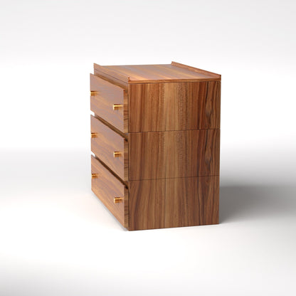 Stava Modular Drawer System | Solid Walnut/Teak/Oak Wood (3x1) | 3 Feet Length