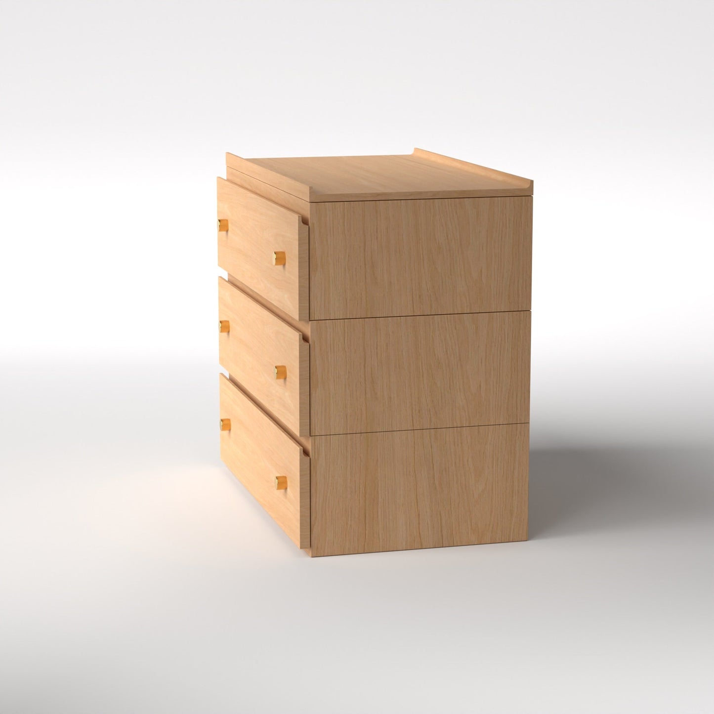 Stava Modular Drawer System | Solid Walnut/Teak/Oak Wood (3x1) | 3 Feet Length