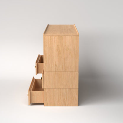 Stava Modular Credenza System | Solid Walnut/Teak/Oak Wood (4x2) | 5.5 Feet Length