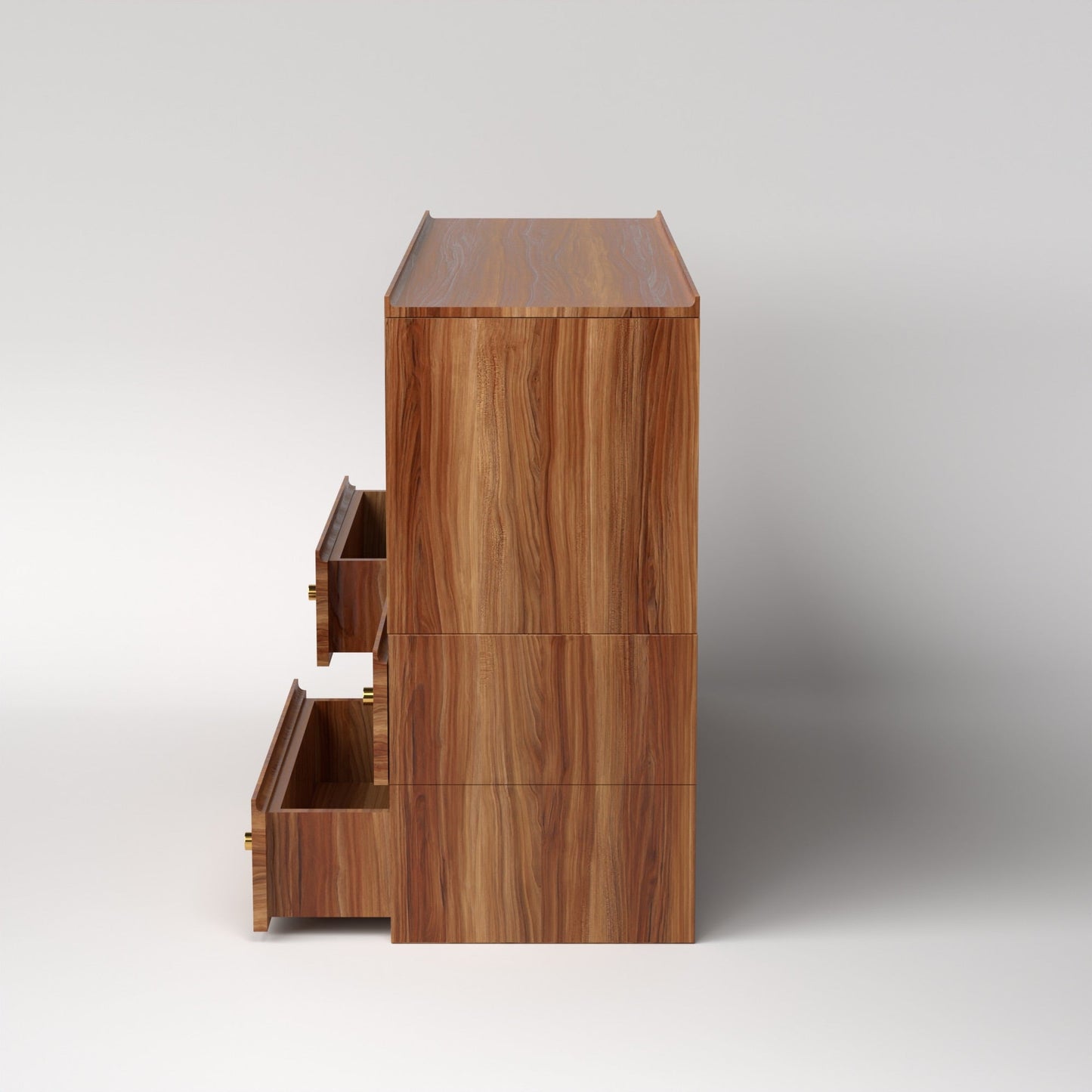 Stava Modular Credenza System | Solid Walnut/Teak/Oak Wood (4x2) | 5.5 Feet Length