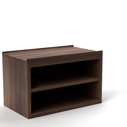 Stava Bedside Table | Solid Walnut/Teak/Oak Wood (Open) | 3 Feet Length