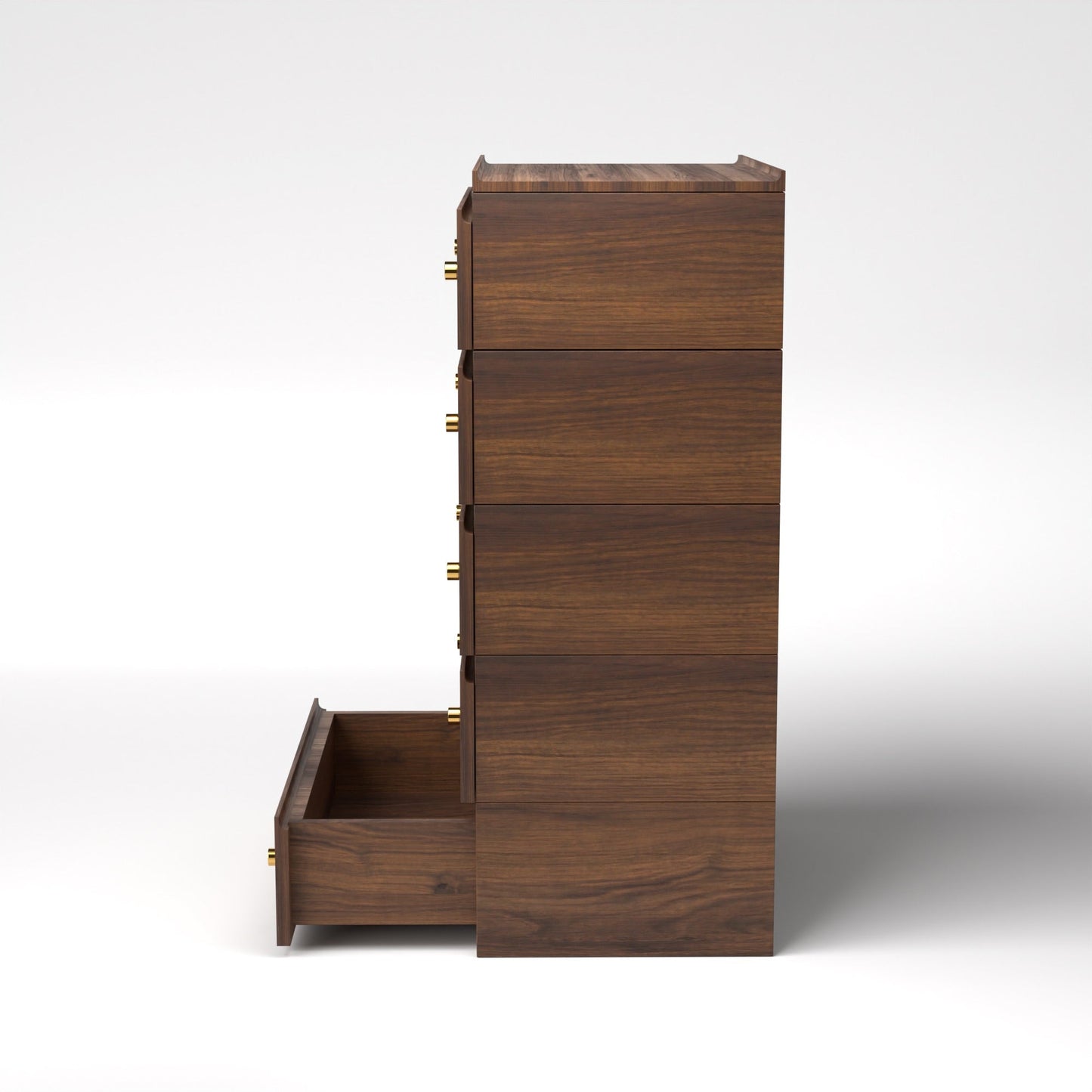 Stava Modular Drawer System | Solid Walnut/Teak/Oak Wood (5x1) | 3 Feet Length
