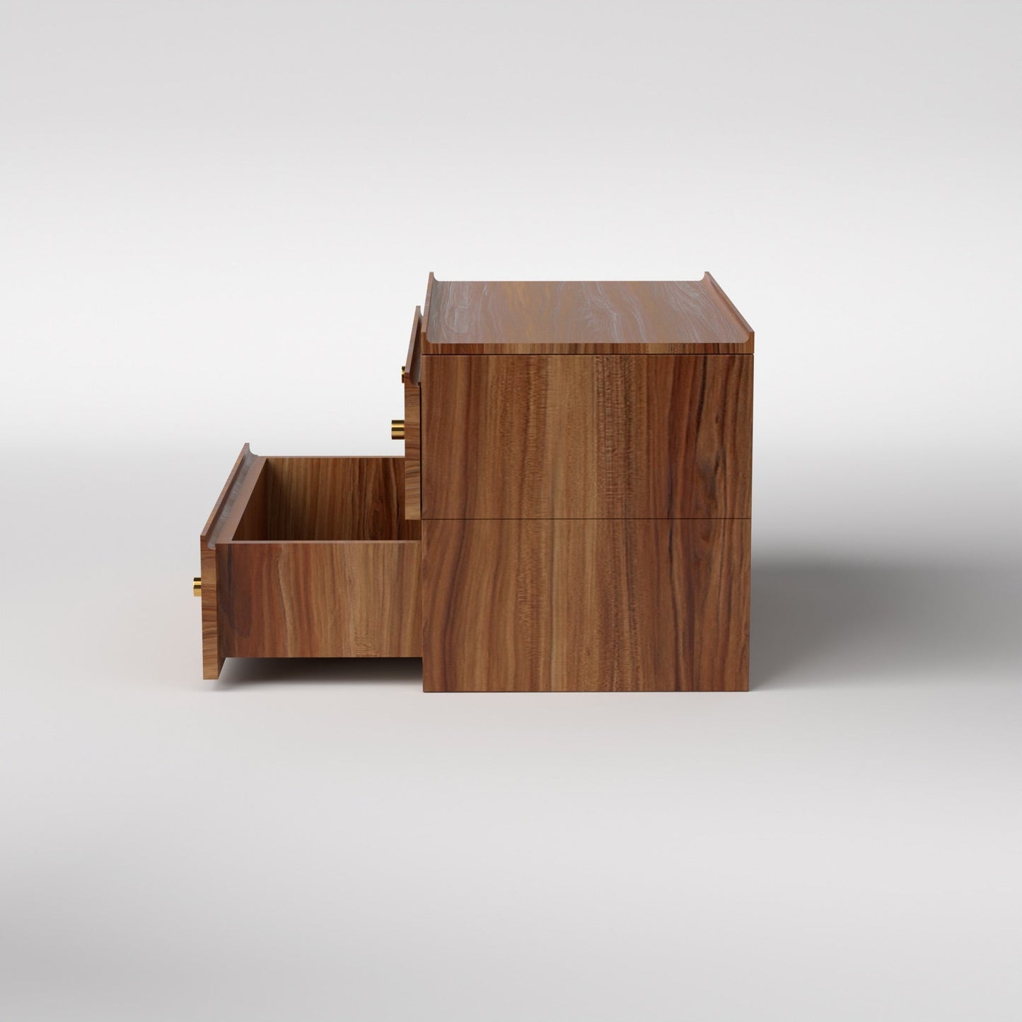 Stava Bedside Table | Solid Walnut/Teak/Oak Wood | 3 Feet Length