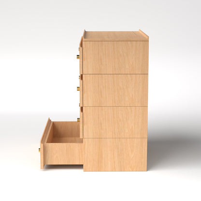 Stava Modular Drawer System | Solid Walnut/Teak/Oak Wood (4x1) | 3 Feet Length