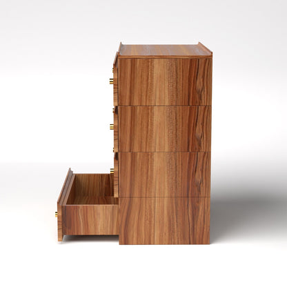 Stava Modular Drawer System | Solid Walnut/Teak/Oak Wood (4x1) | 3 Feet Length