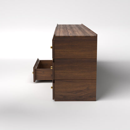 Stava Modular Drawer System | Solid Walnut/Teak/Oak Wood (3x3) | 8 Feet Length