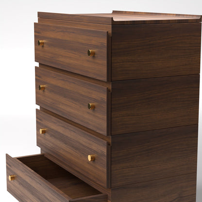 Stava Modular Drawer System | Solid Walnut/Teak/Oak Wood (4x1) | 3 Feet Length