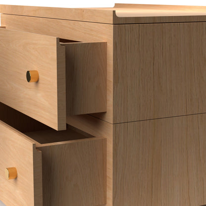 Stava Bedside Table | Solid Walnut/Teak/Oak Wood | 3 Feet Length