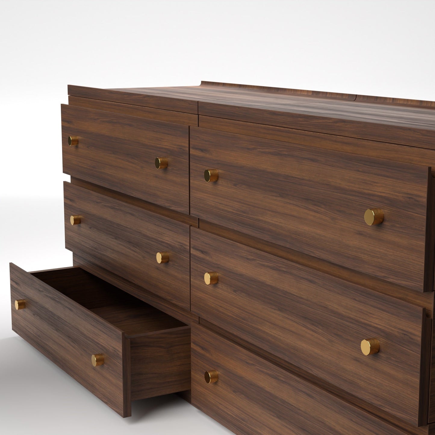 Stava Modular Drawer System | Solid Walnut/Teak/Oak Wood (3x2) | 5.5 Feet Length