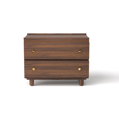 Stava Bedside Table | Solid Walnut/Teak/Oak Wood | 3 Feet Length