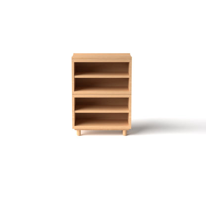 Stava Modular Shelving System | Solid Walnut/Teak/Oak Wood (4x1) | 3 Feet Length