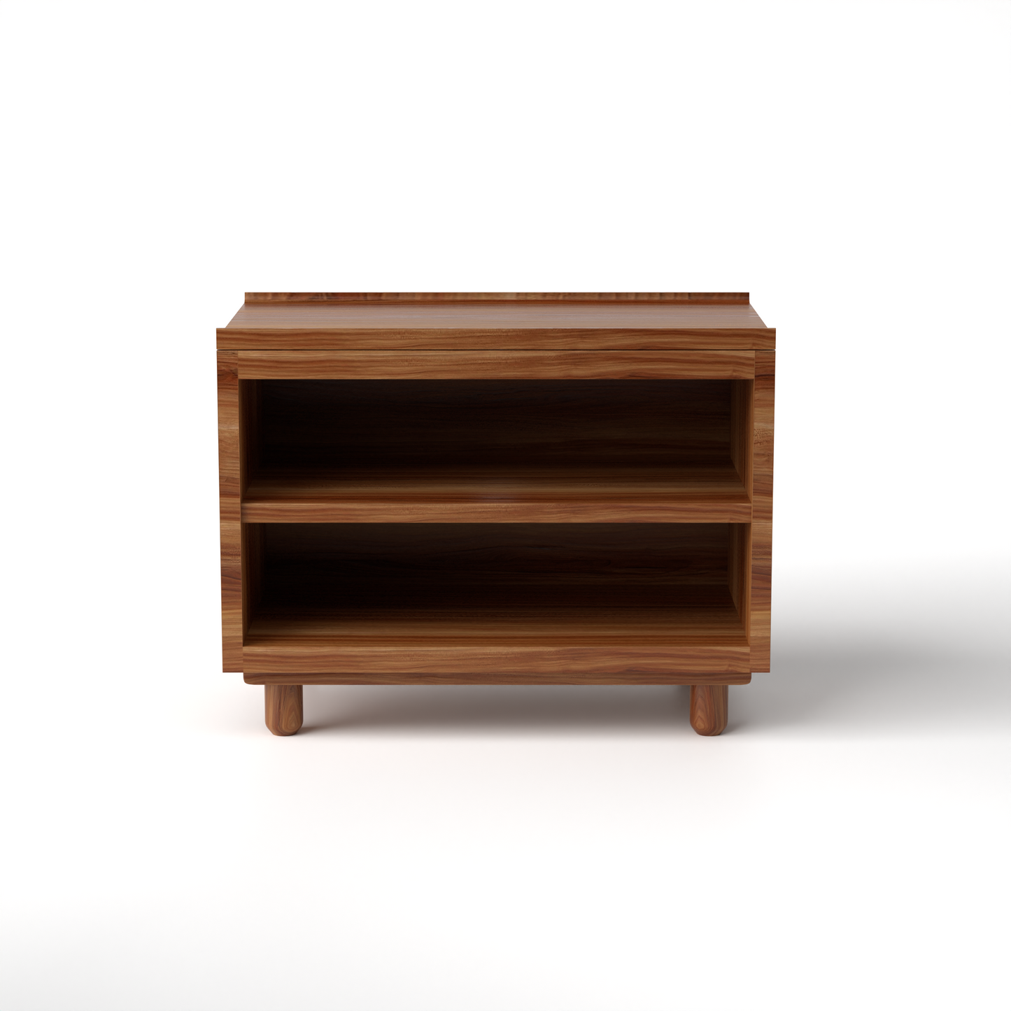 Stava Bedside Table | Solid Walnut/Teak/Oak Wood (Open) | 3 Feet Length