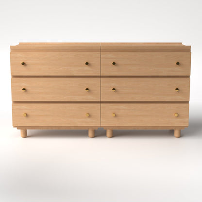 Stava Modular Drawer System | Solid Walnut/Teak/Oak Wood (3x2) | 5.5 Feet Length