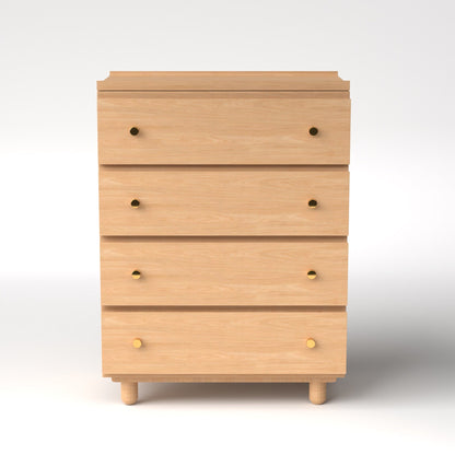 Stava Modular Drawer System | Solid Walnut/Teak/Oak Wood (4x1) | 3 Feet Length